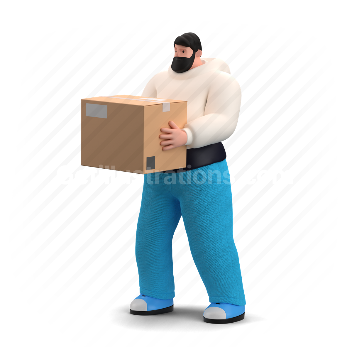 box, logistic, package, delivery, transfer, hand delivery